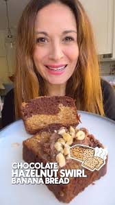 Chocolate hazelnut #bananabread . I use my #homemade #nutella from Italian  Snacking (my new cookbook) and swirl it in a chocolate vanilla batter. Need  I say more? Well, I will #yumtotheyum