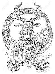 signe du zodiaque capricorne vecteur de livre a colorier clip art libres droits vecteurs et illustration image 73052865 coloriage azawakh