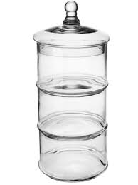 Penny candy glass 3 qt. Amazon Com Mygift 16 Inch 3 Tier Stacking Apothecary Jars Round Glass Candy And Cookie Dishes Home Improvement