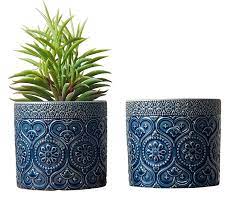 We did not find results for: Mygift 2 X 4 Cobalt Blue Ceramic Embossed Succulent Plant Pots Amazon De Garden