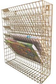 Metal file organizers at office depot & officemax. Wall File Wire Mesh Organizer Hanging Letter Mail Bill Document Sorter Wall Mount Holder Gold For Office Home Entryway And Kitchen Buy Online In South Africa At Desertcart Co Za Productid 143798387