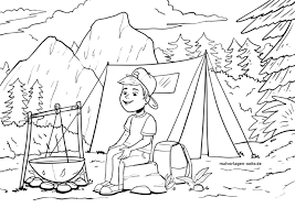 Free coloring sheets to print and download. Coloring Page Camping Tent Free Coloring Pages