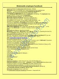 Maybe you would like to learn more about one of these? Mcdonalds Employee Handbook Mc Donald S Employment