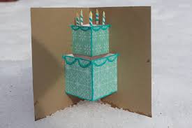 Draw half of a bird right up against the fold with your pencil. Pop Up Birthday Cake Card Essyjae