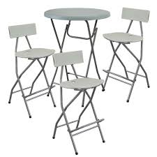 L69 x l69 x h110 cm. Pack Promo 3 Tabourets Et 1 Mange Debout Pour Receptions Doublet