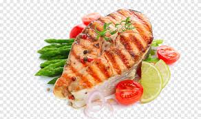 Lives in the sea, goes to the rivers for spawning, after which he dies. Cooked Fish With Asparagus Barbecue Taco Salmon Grilling Recipe Grilled Food Leaf Vegetable Food Png Pngegg