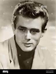 James Dean. Portrait of the American actor, James Byron Dean (1931-1955),  publicity still, c. 1953 Stock Photo