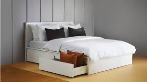We made the bed frame with generous drawers and the headboard with room for books, magazine files and holes for cables. Storage Beds Bed Frames With Storage Buy Online Ikea