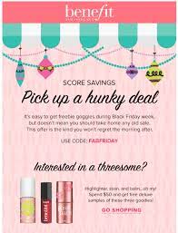 · benefit promo codes and deals: Benefit Cosmetics Black Friday 2021 Beauty Deals Sales Chic Moey