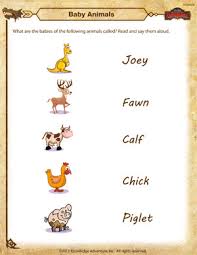 Printable worksheets make learning fun and interesting. Baby Animals Online Kindergarten Science Worksheets Sod