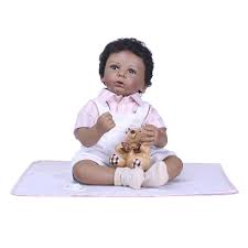 Doll for coloring , fashion doll with hair , stuffed doll with clothes , wooden dolls for sale , silicone boy doll for sale reborn , 70cm doll for baby kids , princess sofia the first toy. Realistic Black African American Baby Reborn Doll With Hair Clothes Nursing Bottle Magnet Pacifier And Mat Eco Friendly Silicone 20 Inch Doll Clothes For 14 Inch Dolls Doll Accessories For 18 Inch
