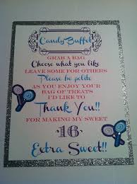 Hardcopycustom Birthday Candy Buffet Signs And By Bellamevents 17 00 Sweet 16 Candy Candy Buffet Signs Sweet 16 Candy Buffet