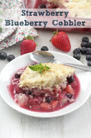 Bisquick Blueberry Cobbler Recipe Strawberry Blueberry Cobbler With Homemade Cobbler Topping Blueberry Cobbler Recipes Blueberry Cobbler Strawberry Blueberry