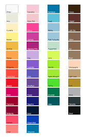 Colour Chart March 2019 Dsi London