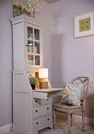 Steel river ® small computer desk in rustic carbon oak. Narrow Secretary Desk Ideas On Foter