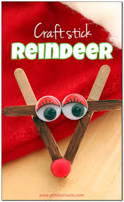 Craft Stick Reindeer Christmas Craft Gift Of Curiosity