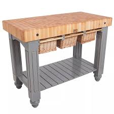 John Boos Cu Gb4824 48 Gathering Block Table Iii Hard Maple Top W Useful Gray Stain Base In 2020 Kitchen Island Storage Butcher Block Island Butcher Block Island Kitchen
