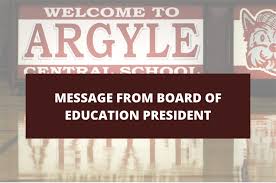 Message from Board of Education President