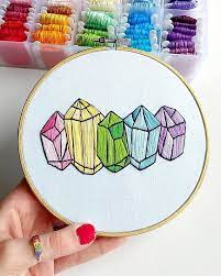 Also, free pattern downloads for beading, cross stitch, knitting 4,521,648 patterns created to date! Hand Embroidered Rainbow Crystal Art Embroidery Hoop Art Hand Embroidery Embroidery Patterns Embroidery Hoop Art
