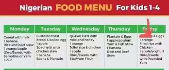 Nigerian Food For 1 Year Old Baby Food Timetable For Toddlers In Nigeria Nigerian Health Blog