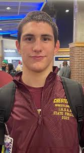 Shake and shuffle to a number two seed in East Chicago. . . Aidan Torres  representing Chesterton Wrestling