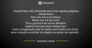 Voando Bem Alto Deixando Para Tras Estranho Vento