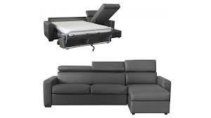 Canapé d'angle gauche en cuir de vachette latika au design utlracontemporain. Canape D Angle Reversible Et Convertible En Cuir 5 Places Lit 140 Cm