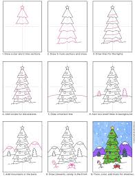 How To Draw A Christmas Tree Art Projects For Kids Christmas Tree Drawing Christmas Tree Art Christmas Art Projects