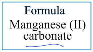 Manganese (ii) sulfate tetrahydrate is a hydrate that is the tetrahydrate form of manganese (ii) sulfate. How To Write The Formula For Manganese Ii Carbonate Youtube
