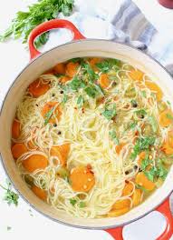 While the pasta is cooking, add the lemon juice and stock to the fry pan and deglaze the pan, stirring to scrape up the browned bits from the bottom. Vegan Vegetable Noodle Soup Recipe Veggie Society