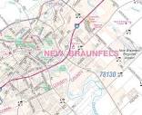 San Antonio-New Braunfels Detailed Region Wall Map 36"x48" w/Zip ...