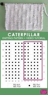 How To Knit The Caterpillar Knit Stitch Pattern Knitting