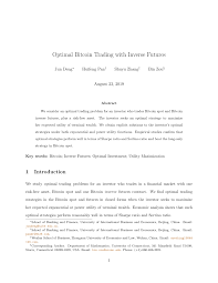 Bitcoin profit is in association with professional well learned brokers whose responsibility is to monitor the trading system to ensure the trading application is making profits for. Pdf Optimal Bitcoin Trading With Inverse Futures