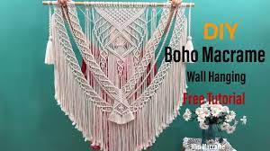 Macramé can seem like a daunting craft at first, so we've created a macramé wall hanging diy for beginners. Diy Boho Macrame Wall Hanging Tutorial So Easy Even You Are Beginners Step By Step Youtube