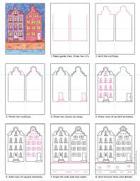 How To Draw Dutch Houses Art Projects For Kids Building Art Kids Art Projects Drawing For Kids