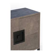 Light & Living Dede Grey Leather Sideboard