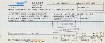 Achetez un billet de train pas cher avec omio. The Traveler S Drawer Sncf Billet Train Eurostar De Lille Europe A Bruxelles Midi 2002