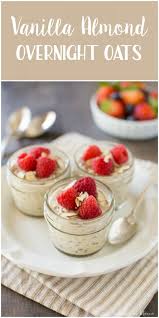 Vanilla Overnight Oats Kristine In Between Recipe Vanilla Overnight Oats Food Recipes