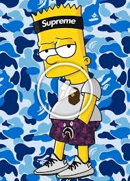 Tons of awesome blue supreme wallpapers to download for free. Bart Simpson Supreme Wallpaper Blue