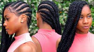 Jumbo Cornrow Lemonade Dookie Braids Large Feed In Braids On Natural Lemonade Braids Hairstyles Big Cornrows Hairstyles Feed In Braid