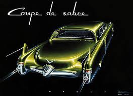 The continental mark series, buick riviera, oldsmobile toronado, and chrysler's imperial cup featured competitors and similar automobiles. 1950 Cadillac Coupe De Sabre Concept Car Promotional Advertising Poster Midcentury Prints And Posters By Poster Rama Houzz