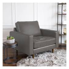 This pretty chair features velvety smooth upholstery on its back and seat cushions to comfort and pamper guests while they enjoy their meals. Foundstone Borgen 40 Wide Tufted Genuine Leather Top Grain Leather Armchair Reviews Wayfair