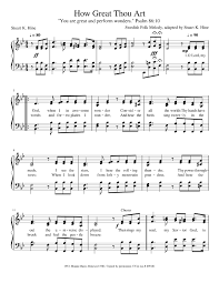 This music sheet is easily accessible and can be incorporated into any of your this printable pdf music sheet can be viewed, downloaded and also printed. How Great Thou Art Sheet Music For Piano Satb Musescore Com