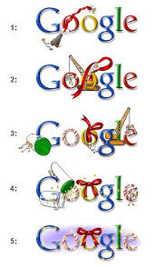 Google S Holiday Logo A 5 Step Logo Building Project Google Christmas Google Logo Holiday Logo