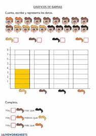 Ejercicio online de usa expresiones temporales y representaciones gráficas para explicar la sucesión para preescolar. Ejercicio De Grafica De Barras
