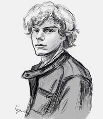 Ellie Hey Tate I Finished The Drawing So Um Here Like I Said You Can American Horror Story Art Evan Peters Guy Drawing