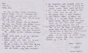 Contoh Surat Pribadi Surat Kepribadian Menulis
