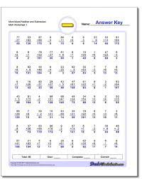 Math Worksheets With Mixed Addition And Subtraction Problems Addition Subtraction Printable Free Printable Math Worksheets Math Subtraction Math Worksheets