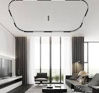 New Design Dc48V Round Commercial Magnetic Track Light Curved Rail Lighting  System Complete Arc Led Track Spotlight