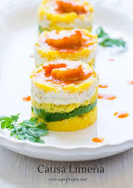 Causa Limena Traditional Peruvian Dish Delicious Peru Peruvian Recipes Peruvian Dishes Peruvian Cuisine